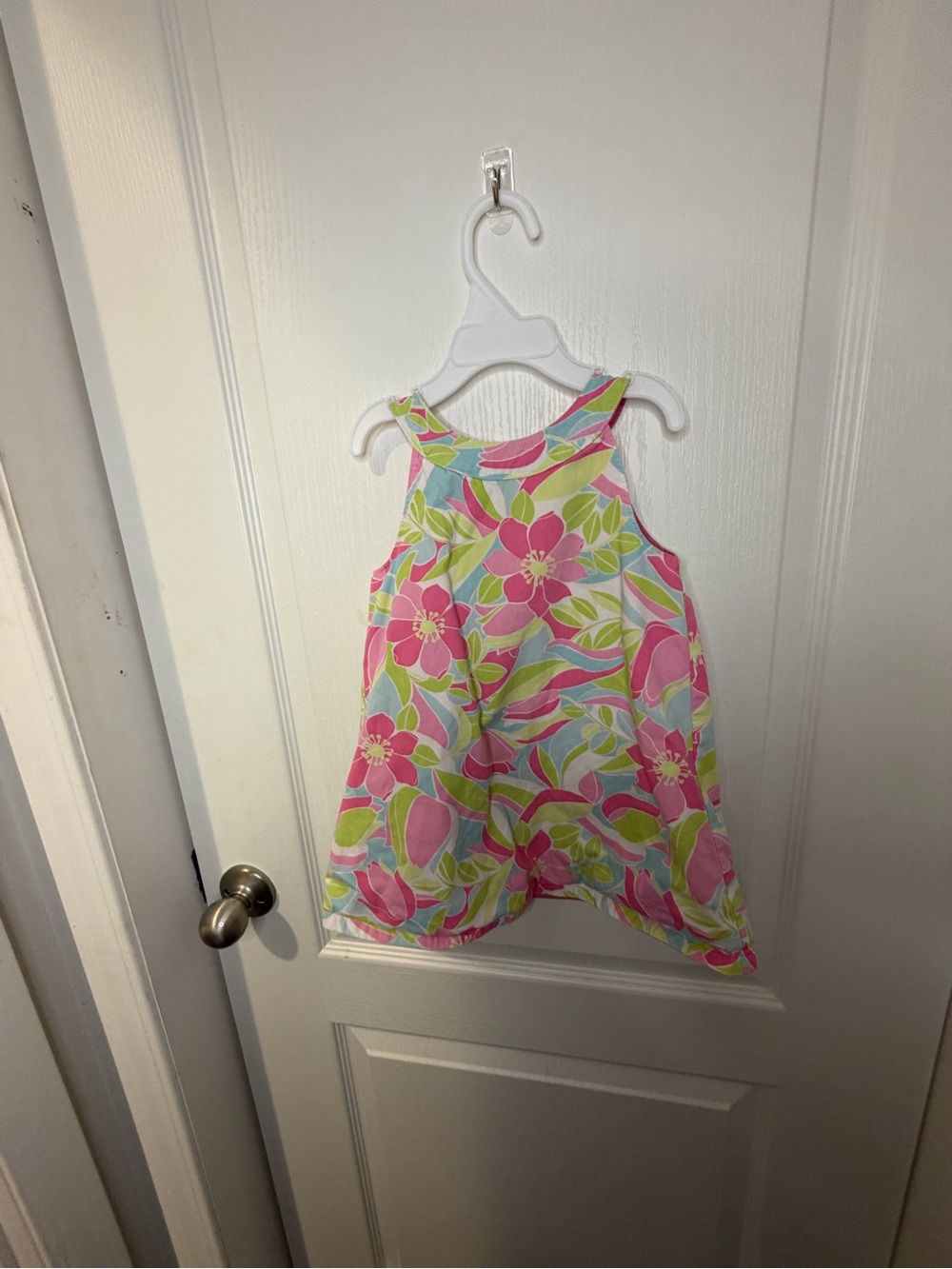 Girls Floral Sundress in Pink, Green & Blue